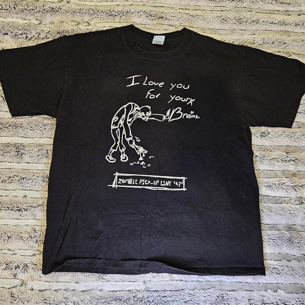 Anvil Men's Black and Grey T-shirt